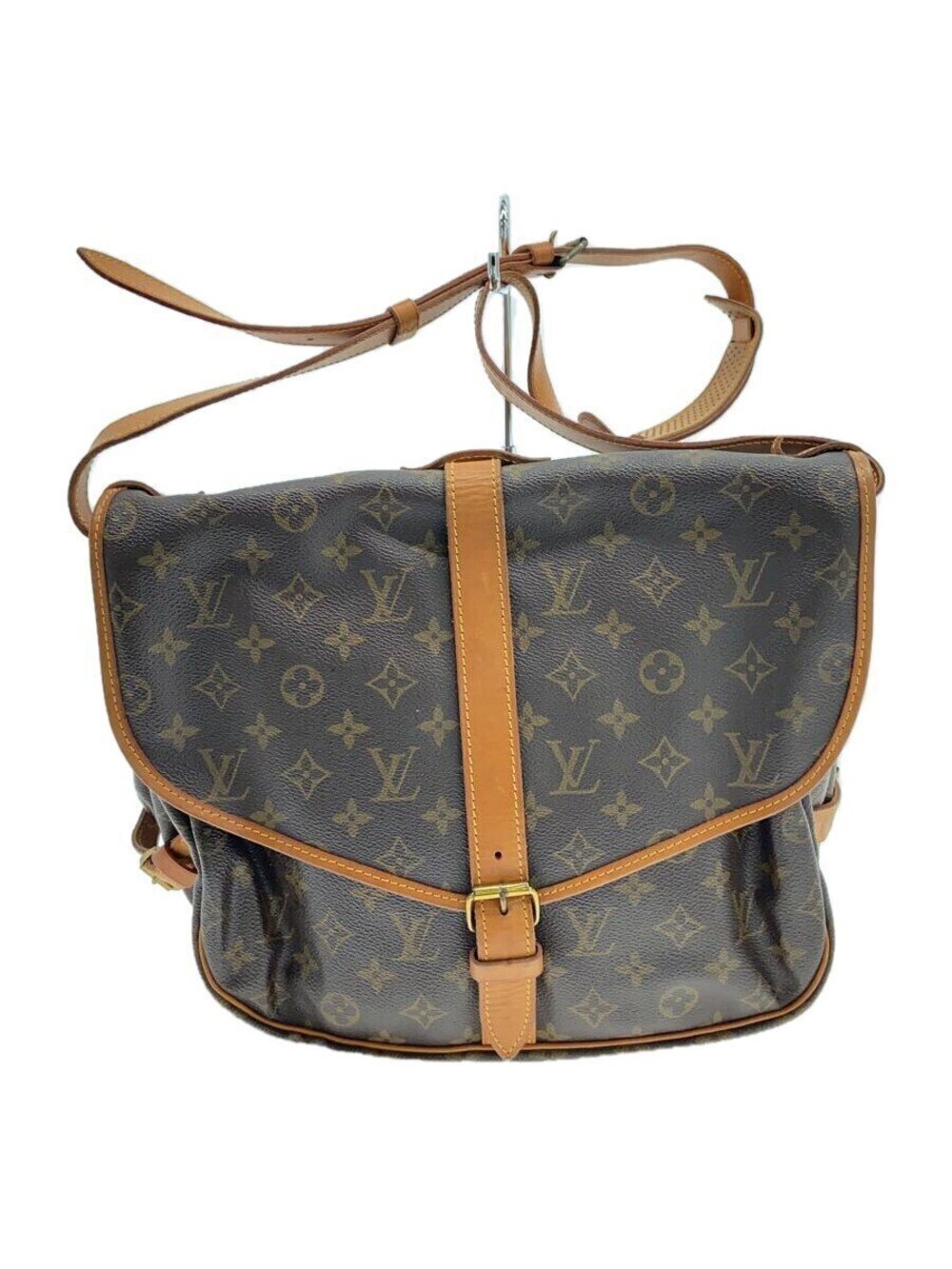 LOUIS VUITTON Saumur Canvas Brown